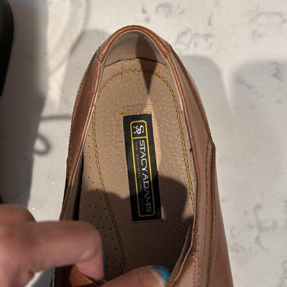 STACY ADAMS Corrado Bike Toe Lace-up Oxford tan brown office semi formal size 12 - Picture 8 of 9